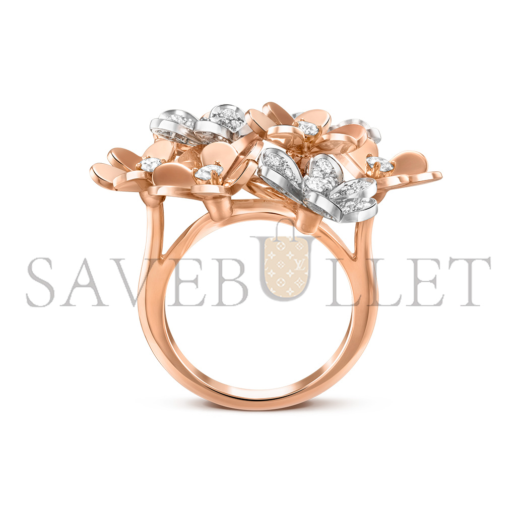 V*N CL*F arpels frivole ring, 8 flowers vcarfiq00